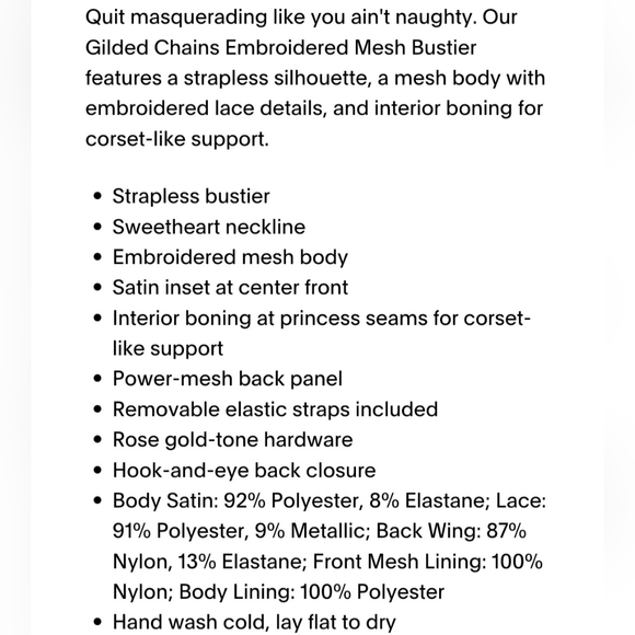 SAVAGE X FENTY Gilded Chains Embroidered Mesh Bustier - Picture 5 of 6